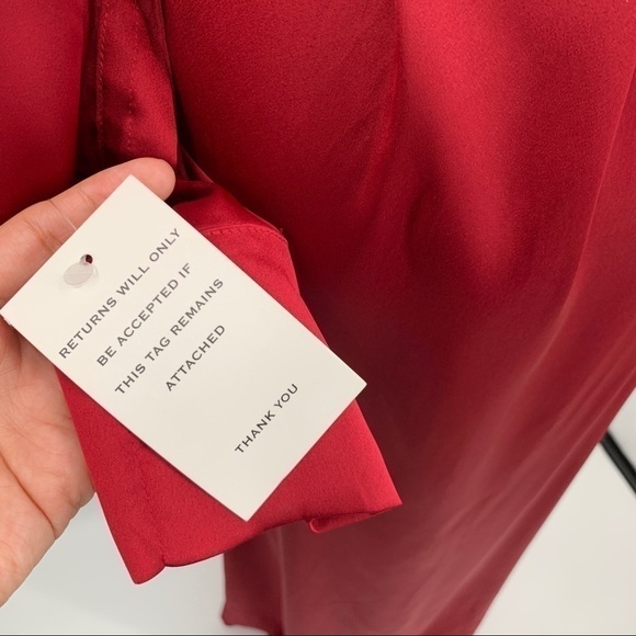 FOR LOVE & LEMONS x JAIME KING LA LYDIA RUBY RED  ROBE LONG SLEEVE WRAP DRESS - Picture 13 of 15